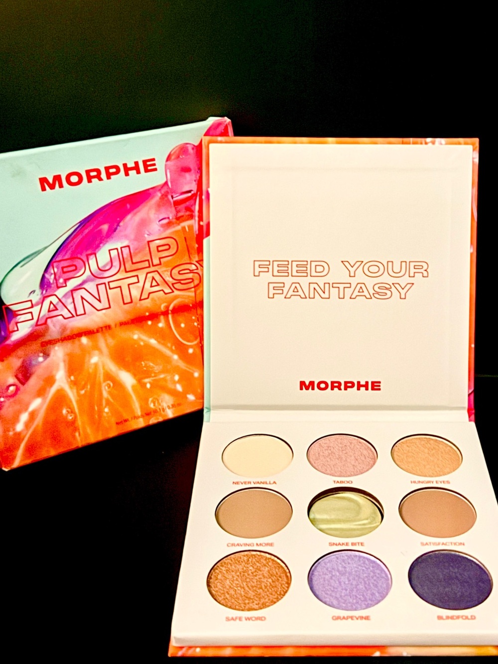 NIB Morphe Pulp Fantasy Eyeshadow Palette Tropical Sunset Glam Colors
